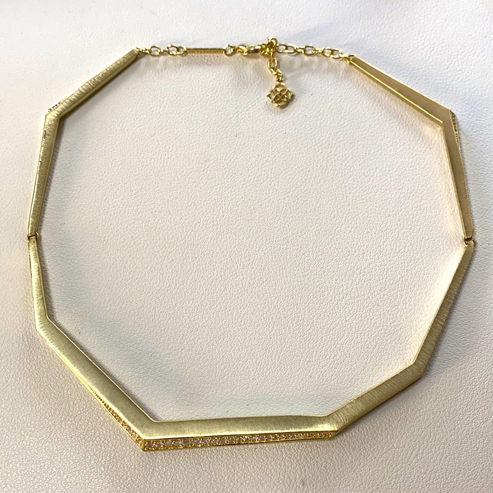 Gold Kendra Scott Cuff Necklace (Adjustable)